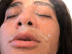 Hot POV homemade blowjob with brunette girlfriend