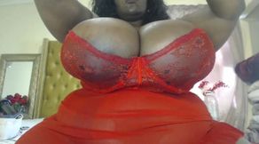 Black MILF Spiting Fetish and Boobs Tease