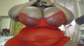 Black MILF Spiting Fetish and Boobs Tease