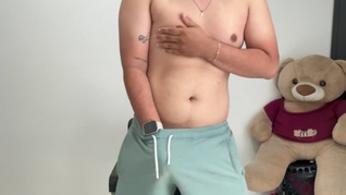 Hot Latino Wanting To Masturbate While Dancing At His Uncle's House