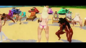 Group of hoes party wild with dancing bears