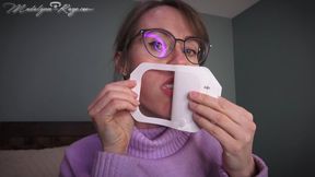 Madalynn Raye Tries on Three Tegaderm Mouthstuffing Gags SD