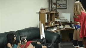 WONDER WOMAN SUCKS! AJ vs WONDER WOMAN (Janelle Sinclaire)(IN HIGH DEFINITION)