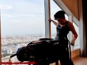 DOMINAFIRE: Latex Strapon Queen pegging sissy slut