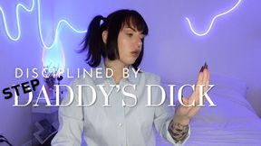 Disciplined by Stepdaddy Dick - Enjoy my sexy femdom clip featuring a strap-on, spit, verbal domination, and more