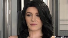 GenderTS.com - Ts Erica Cherry sucked by Rosalyn Sphinx