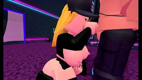 Thick ROBLOX girl gives dude a blowjob in a stripclub at 3 AM xvids