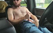 Jerking it at work in my truck