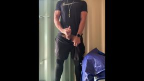 JockDad87 Shoots Another Load in the Equipment Closet Again