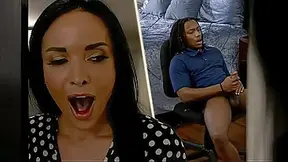 Step son caught jacking off by his hot step mom with big natural tits