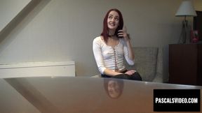 Skinny redhead Andi Dye gets dominated and jizzed on