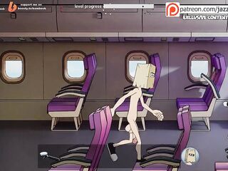 Bulky breasty stewardess gives me a appealing oral-job on the plane (Fuckerman Skyfuck #1) - Jazziuu