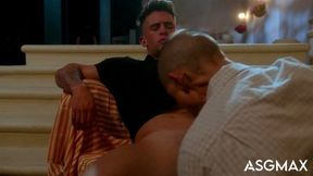 Hoss Kado Sneakily Jerked Off Under Dinner Table, Then Takes Roommates Dick