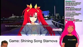 Petite VTuber LewdNeko Seduces in Shining Song Starnova Aki Route Anime