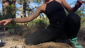 Hot blonde LaraJuicy squirts on a volcano