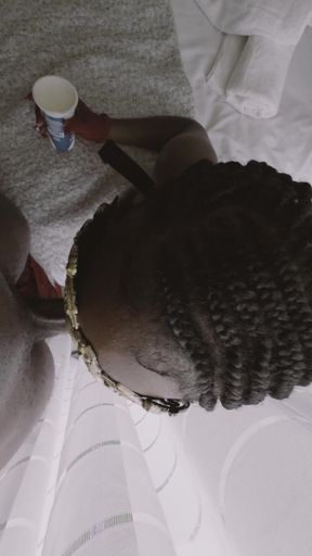 Petite Girl Giving Out Sloppy Blowjob