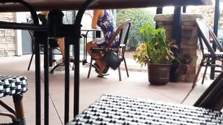 Candid Blonde Into Flip Flops