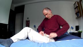 Kudoslong Striping And fapping His trimmed Uncircumcised man rod