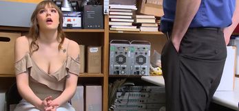 Girl interrogated by cop before deep throat and sid