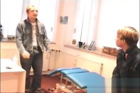 Hot Medicos finger and spank intruders