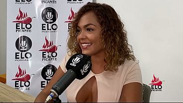 Sexy Latina Carla Morelli displays her juicy booty in an interview