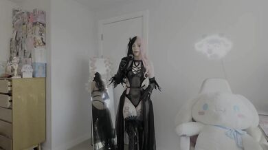 Latex cosplay bdsm big tits blonde gets analed