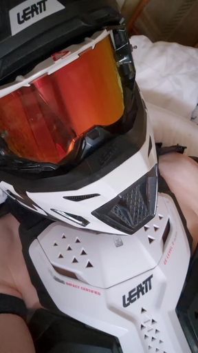 When Wear Motocross Protection, I Love Jerking off My Big Cock
