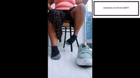 Brig_Sexi_Hot itches feet in same black grey toed socks (music)