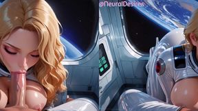 big tit blonde in space (side-by-side vr) ~ ai-generated