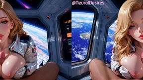 big tit blonde in space (side-by-side vr) ~ ai-generated