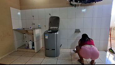 Foda na Lavanderia e Gozada no Quintal - Casal Safado