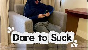 A dare game made a straight guy suck all off his roommates cocks