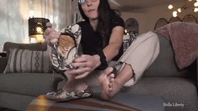 Old Snakeskin Flats for Sale - Stella Liberty Ballet Flats Foot Fetish - hd mp4