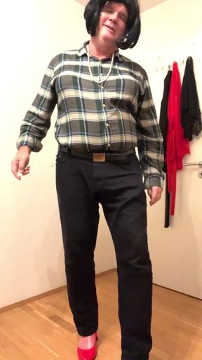 Wanking Pink Pantyhose