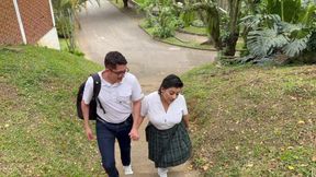 I Lose My Virginity to My Boyfriend and My Stepmother Joins in for a Rough Threesome - Naty Delgado