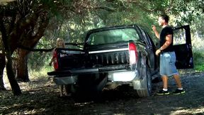 BIGTITS - Blonde babe with bigger natural boobs picked up for the outdoor fuck
