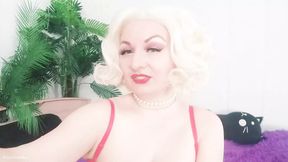 Cum Eating Instructions Encouragement - Gentle Positive FemDom POV video from pin up blonde Mistress Arya Grander