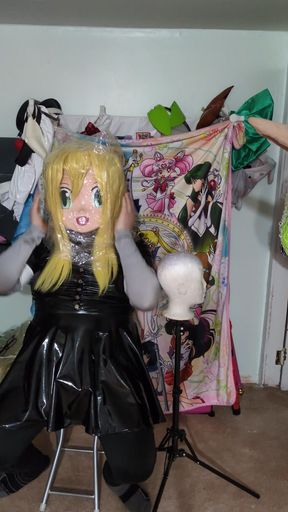 Quick Kigurumi Double Layered breathplay in PVC Dress Cosplay