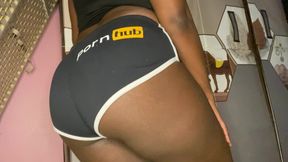 skinny ebony Instagram model twerk