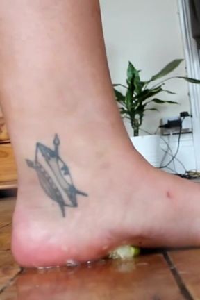Barefoot Fruit and Veg Crushing