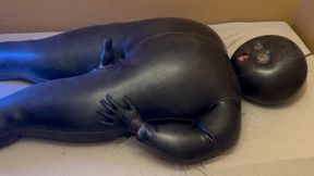 Huge Inflated Latex Suit Edging & Tease