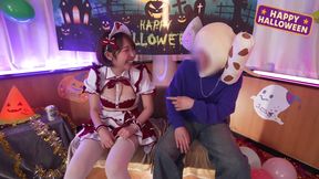 Shinjuku Halloween's wildest party girl faces daring challenge – busty nurse could win