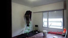 Seduces while works &mdash;  ends up fucking without condom