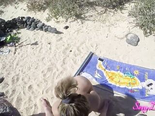 Get Nasty on the Sand: Sexydea's Beach Doggy position POV Adventure