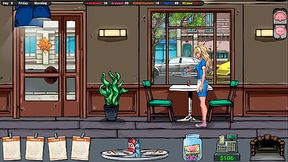 Masseur kneads and teases busty waitress's butt