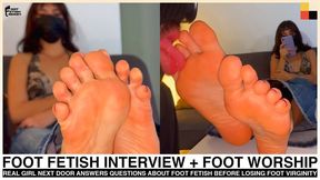Foot Fetish Casting: 18yo Psychology Student Learns How To Satisy a Real Man With Her Feet - Boyfriend Doesn’t Know How to Worship Her Feet… I Do - Foot Worship Interview Vol. 13