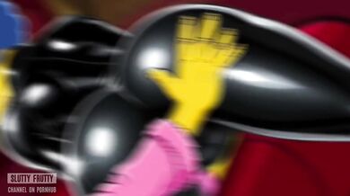Black Latex Marge Simpson fucks hubby cuckold fantasy cartoon parody