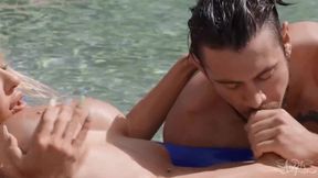 Brittney Kade Chokes Dante's Monster Cock Pool Float Cum Gush Destroyed