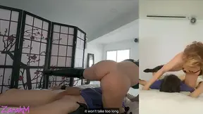 A female police officer ties a criminal to his bed  Femdom
