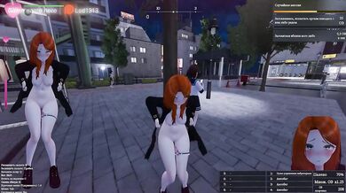 This virgin loves to undress in public and she got caught. 3D Hentai Game. part 2